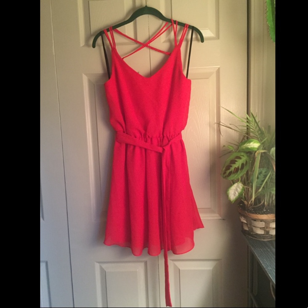 {by & by} Little Red Dress with sash
